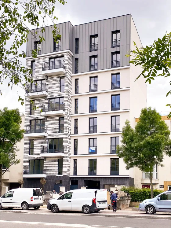Photographie — Façade sur rue — Plaza Asnières rue des Bas, Asnières-sur-Seine